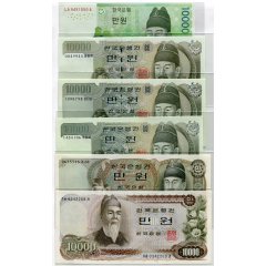 한국은행 발행10,000원권 1차.2차.3차.4차.5차.6차 6종 완세트 완전미사용품